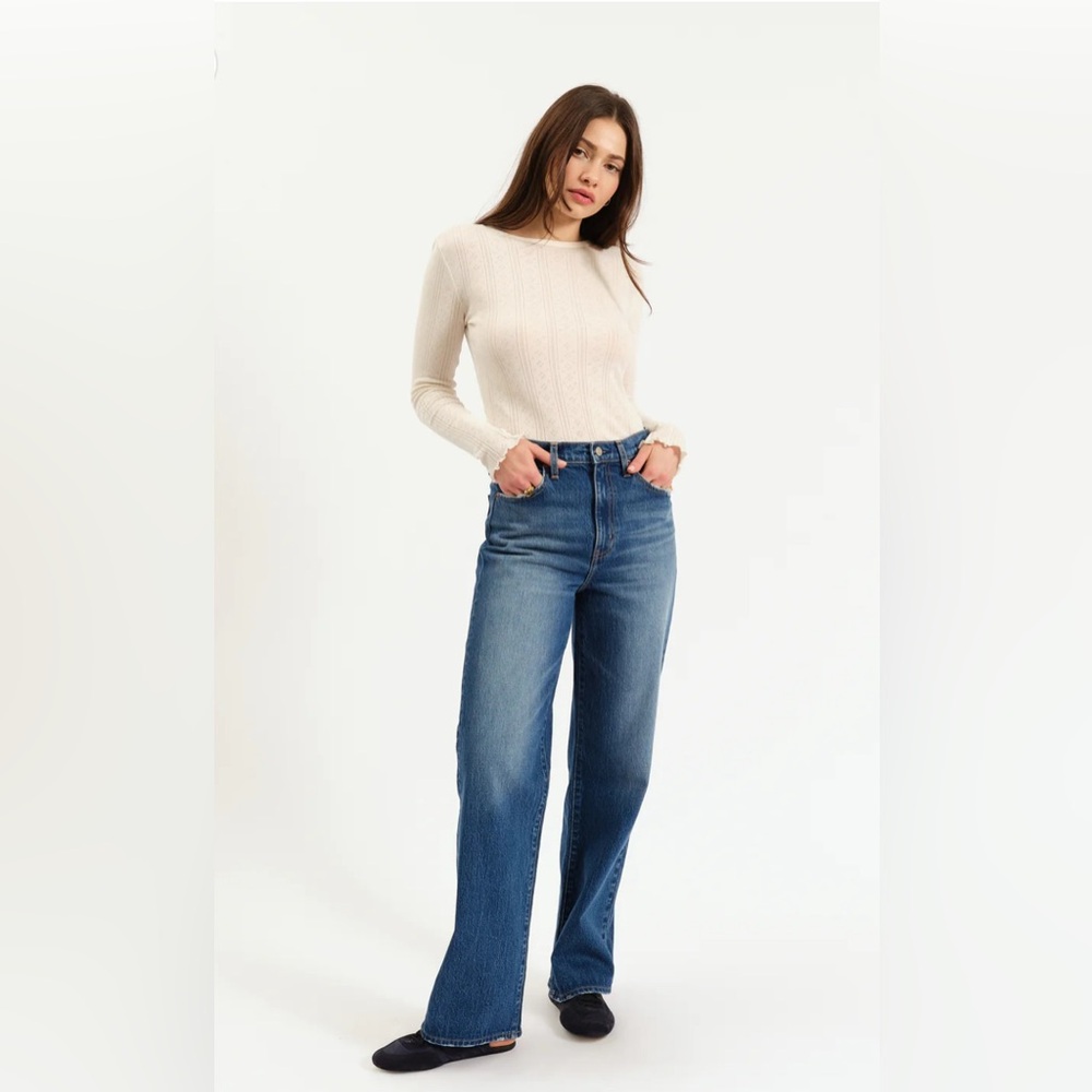 NWT DAZE DENIM City High Rise Straight Leg in Bright Blue